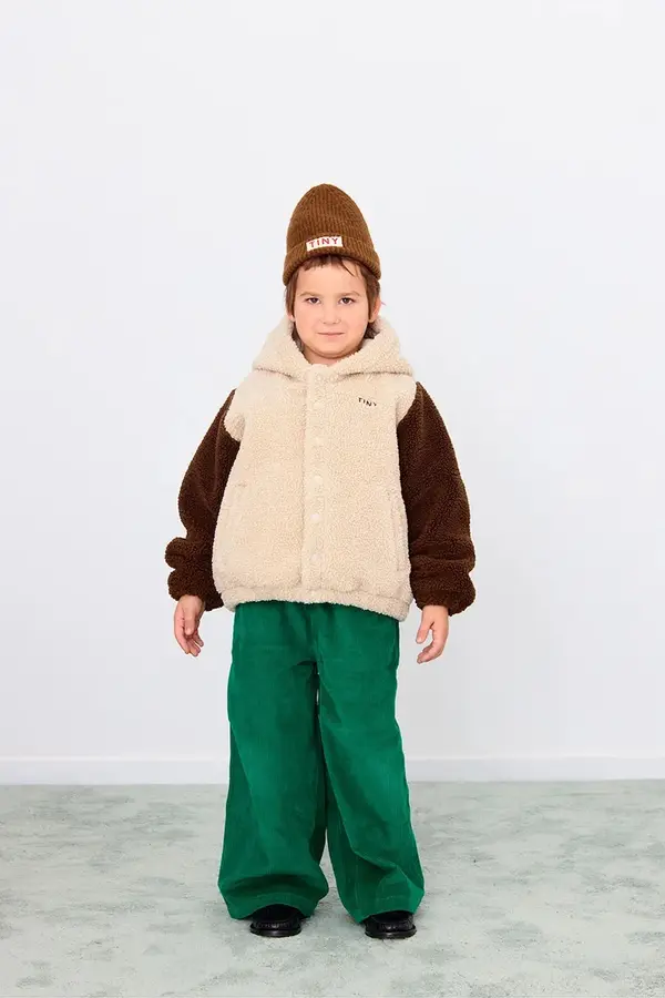 Tinycottons Otroška jakna Tinycottons COLOR BLOCK POLAR SHERPA HOODIE