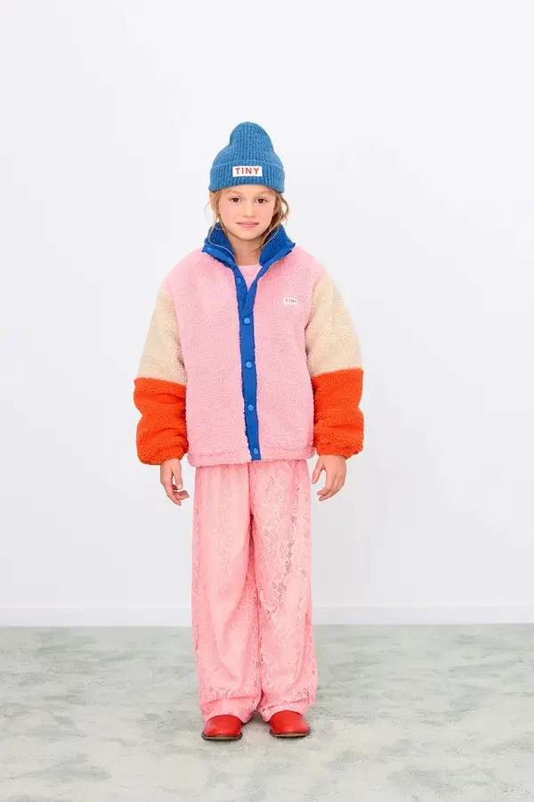 Tinycottons Otroška jakna Tinycottons COLOR BLOCK POLAR SHERPA JACKET