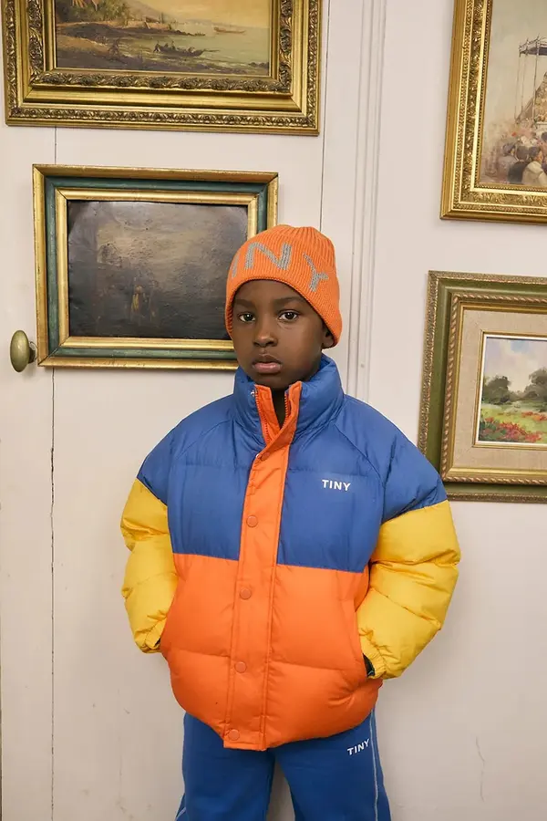 Tinycottons Otroška jakna Tinycottons COLOR BLOCK SHORT PADDED JACKET