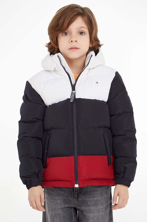 Tommy Hilfiger Otroška jakna Tommy Hilfiger mornarsko modra barva