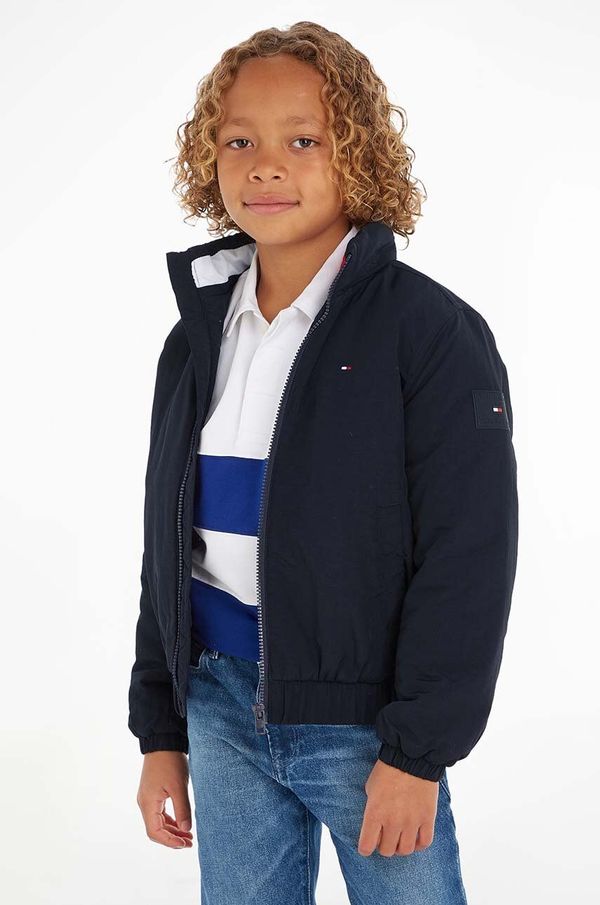 Tommy Hilfiger Otroška jakna Tommy Hilfiger mornarsko modra barva
