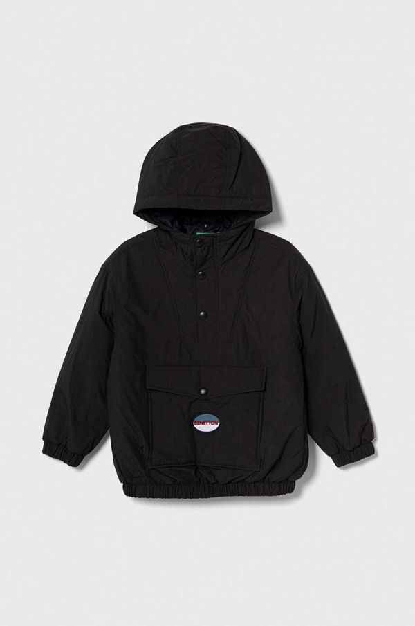 United Colors of Benetton Otroška jakna United Colors of Benetton črna barva