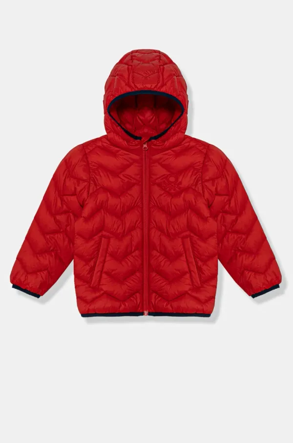 United Colors of Benetton Otroška jakna United Colors of Benetton rdeča barva, 2TWDGN02V
