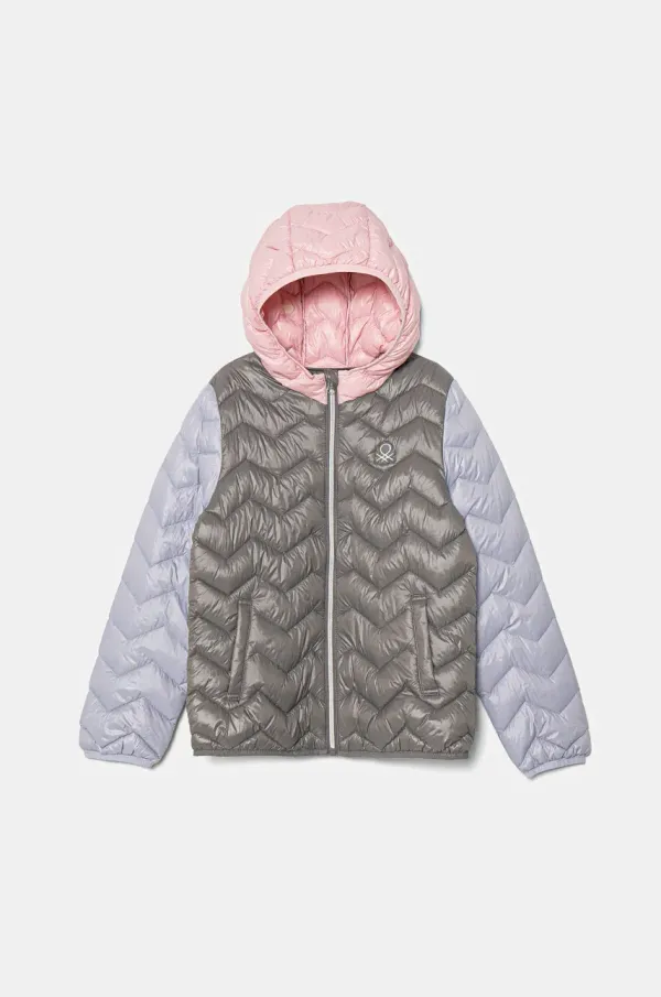 United Colors of Benetton Otroška jakna United Colors of Benetton siva barva, 21INCN04U