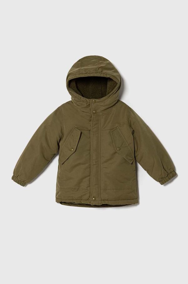 United Colors of Benetton Otroška jakna United Colors of Benetton zelena barva