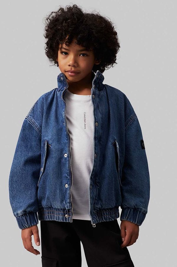 Calvin Klein Jeans Otroška jeans jakna Calvin Klein Jeans IB0IB02180
