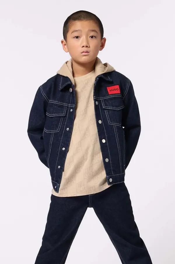 HUGO Otroška jeans jakna HUGO