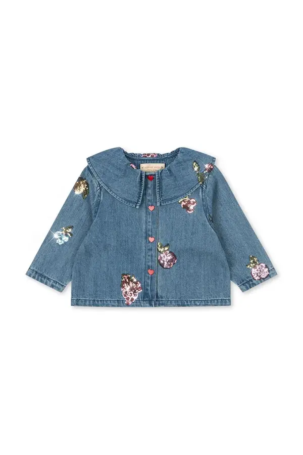 Konges Sløjd Otroška jeans jakna Konges Sløjd MAGOT SEQUIN DENIM SHIRT GOTS