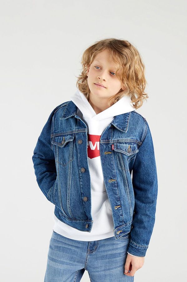 Levi's Otroška jeans jakna Levi's modra barva