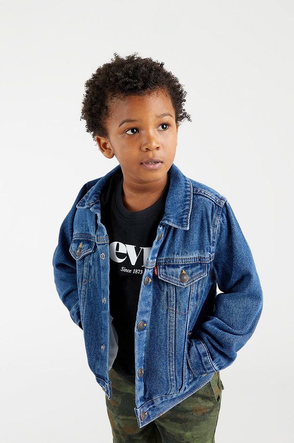 Levi's Otroška jeans jakna Levi's modra barva