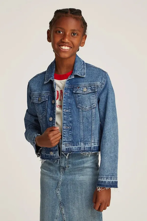Tommy Hilfiger Otroška jeans jakna Tommy Hilfiger
