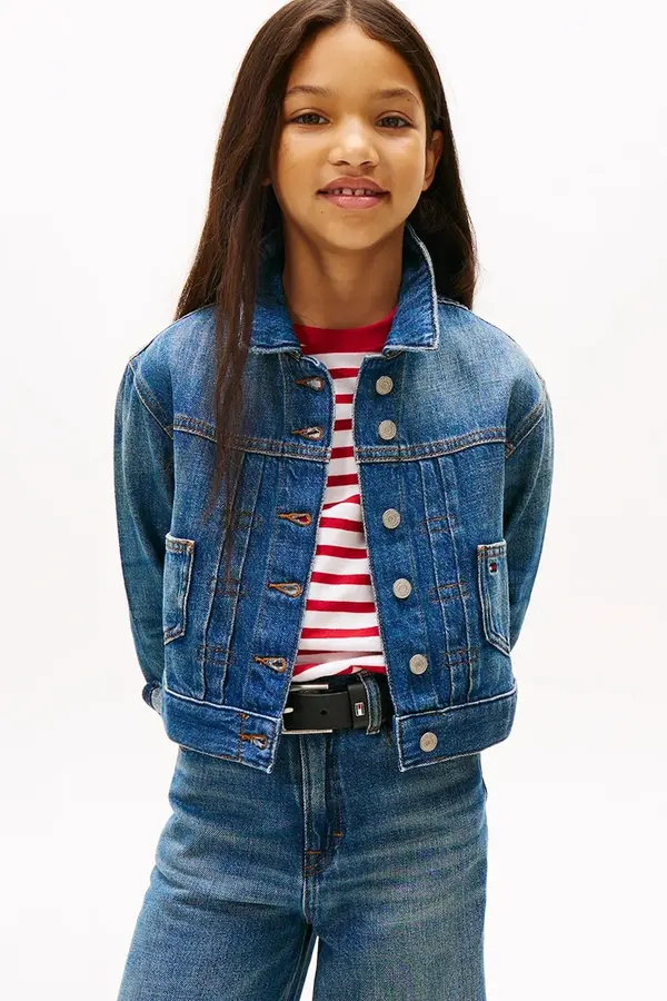 Tommy Hilfiger Otroška jeans jakna Tommy Hilfiger