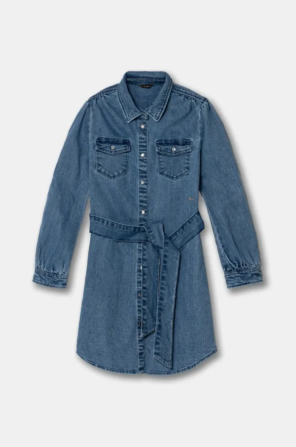 Guess Otroška jeans obleka Guess J5RK50 D4HB0