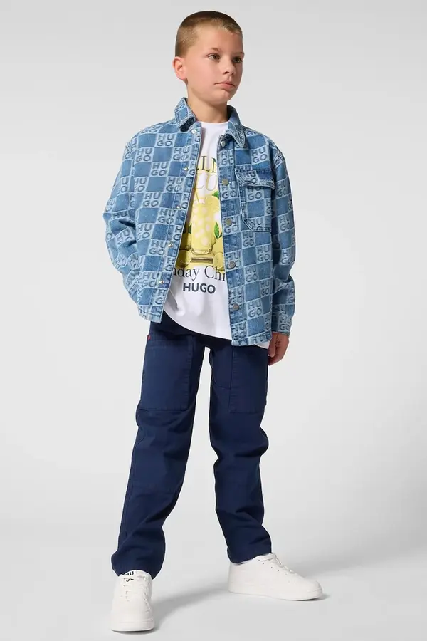HUGO Otroška jeans srajca HUGO