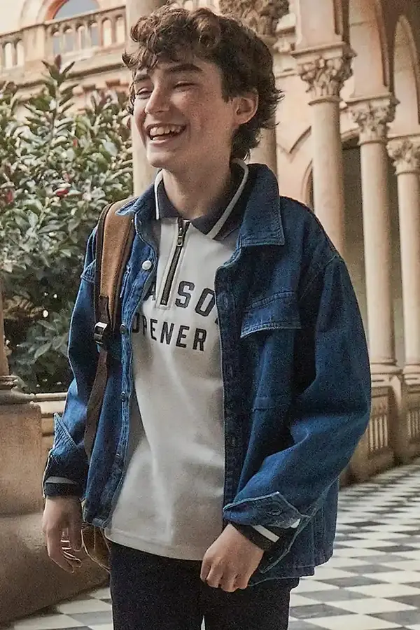 Mayoral Otroška jeans srajca Mayoral