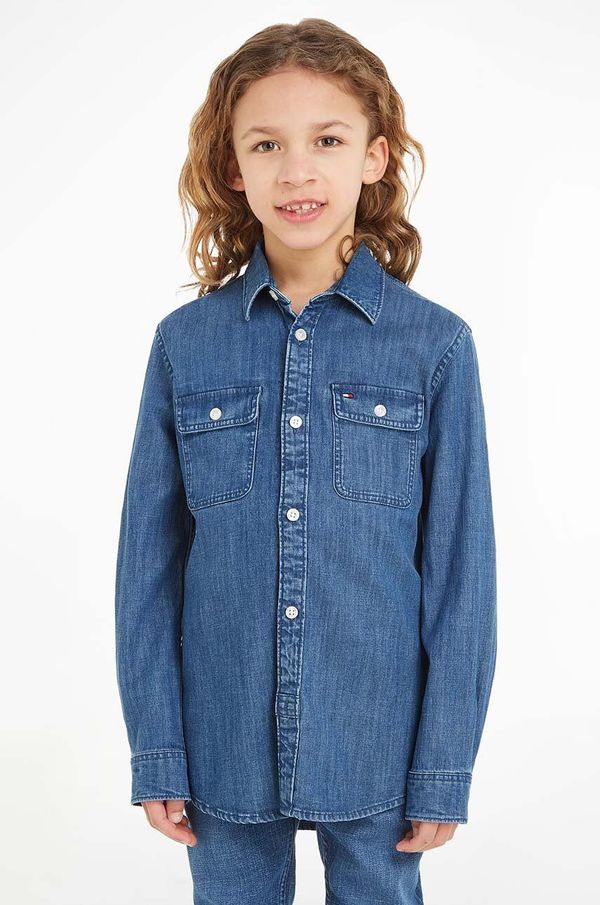 Tommy Hilfiger Otroška jeans srajca Tommy Hilfiger