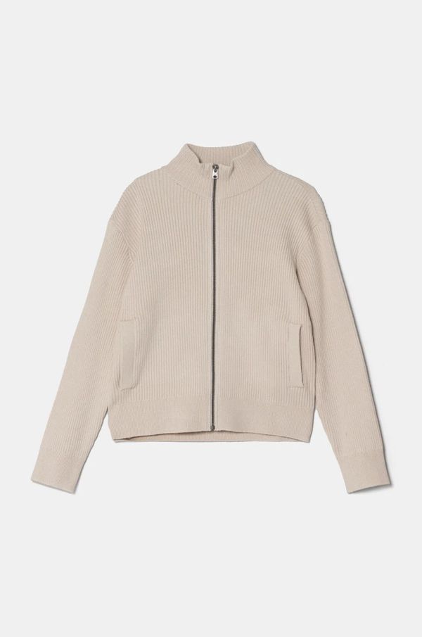 Abercrombie & Fitch Otroška jopica Abercrombie & Fitch bež barva, KI220-4024