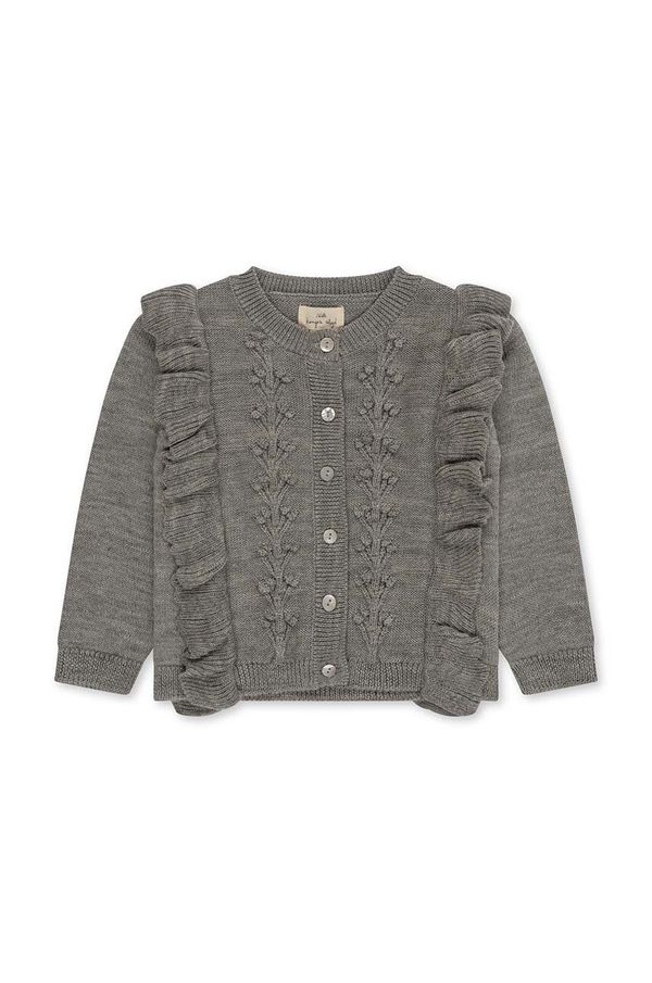 Konges Sløjd Otroška jopica Konges Sløjd siva barva