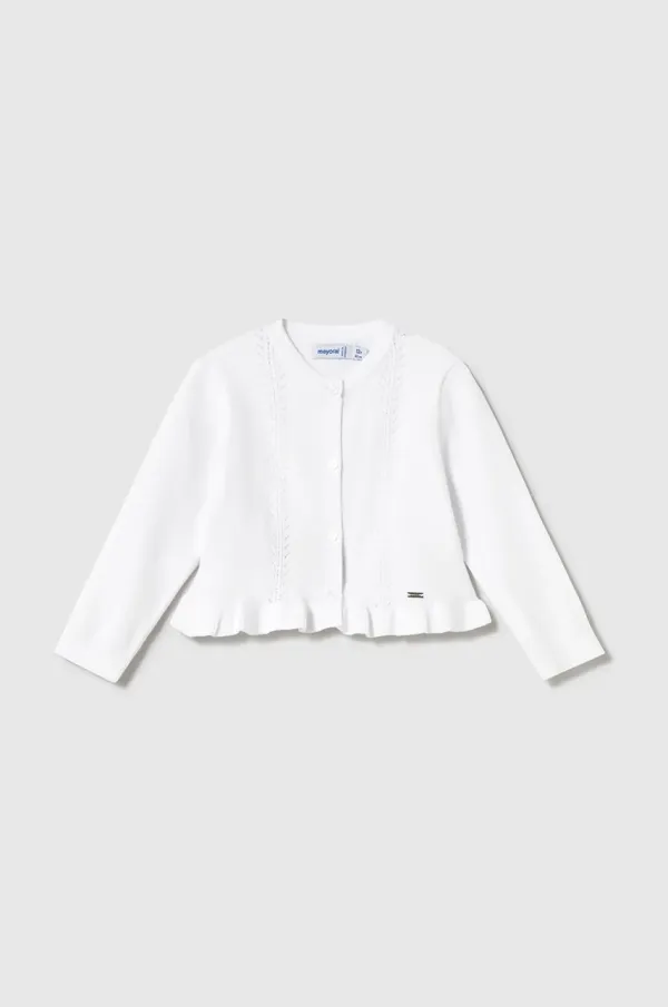 Mayoral Otroška jopica Mayoral bela barva, 1398