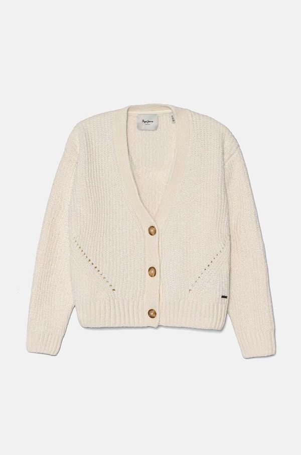 Pepe Jeans Otroška jopica Pepe Jeans WILLOW CARDIGAN bež barva, PG701082