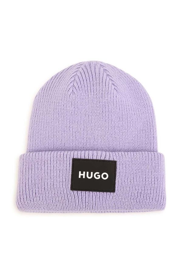 Hugo Otroška kapa HUGO vijolična barva
