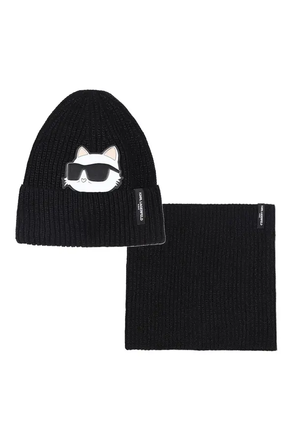 Karl Lagerfeld Otroška kapa in tuba šal Karl Lagerfeld