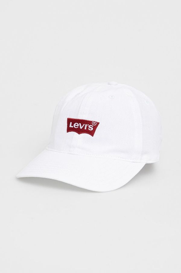 Levi's Otroška kapa Levi's bela barva