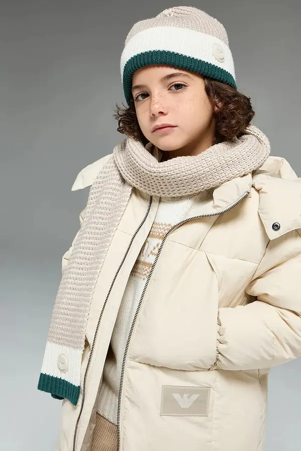 Emporio Armani Otroška kapa z dodatkom volne Emporio Armani