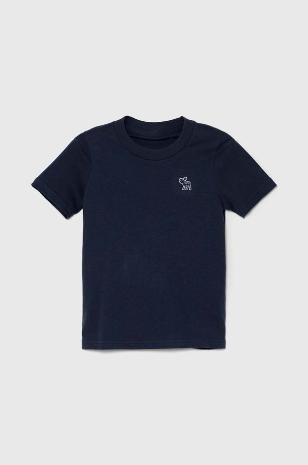 Abercrombie & Fitch Otroška kratka majica Abercrombie & Fitch mornarsko modra barva