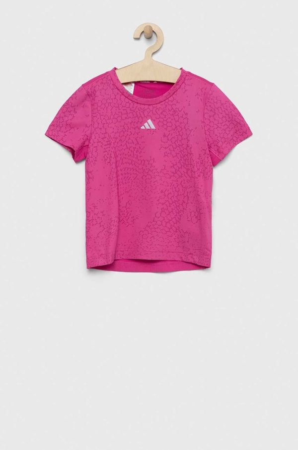 adidas Otroška kratka majica adidas G RUN TEE vijolična barva