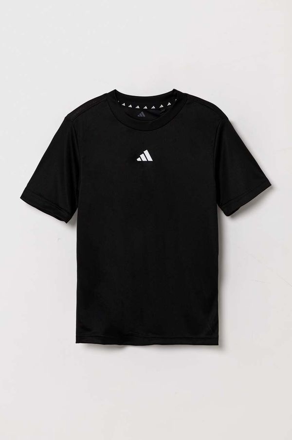 adidas Otroška kratka majica adidas J TR-ES T črna barva, IV9576