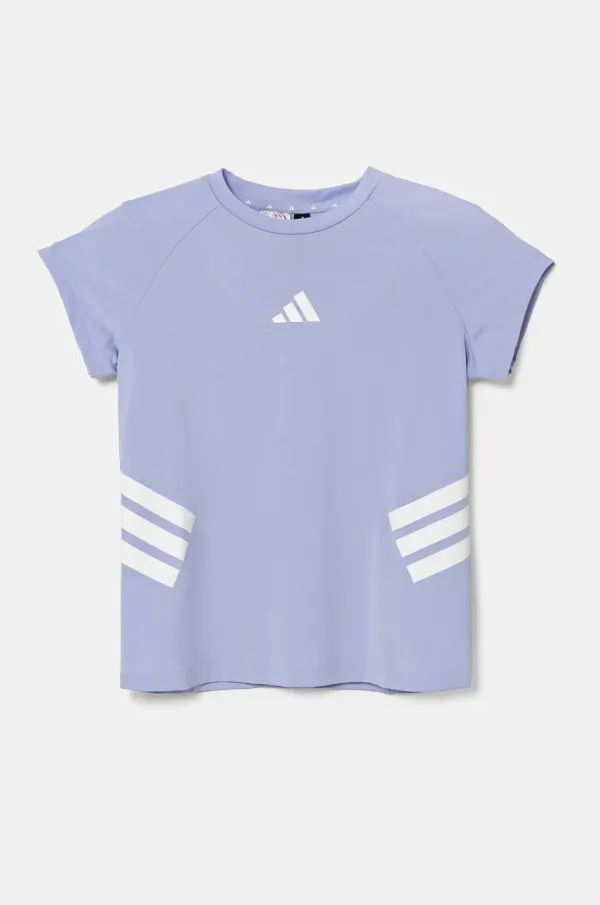 adidas Otroška kratka majica adidas vijolična barva, JJ0993