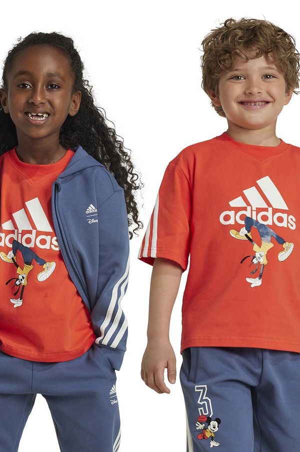 adidas Otroška kratka majica adidas x Disney, LK DY MM T oranžna barva, IV9631