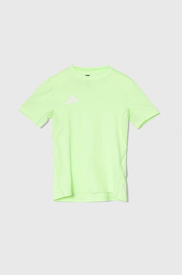 adidas Otroška kratka majica adidas zelena barva