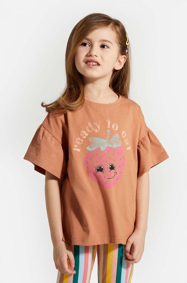 Coccodrillo Otroška kratka majica Coccodrillo roza barva