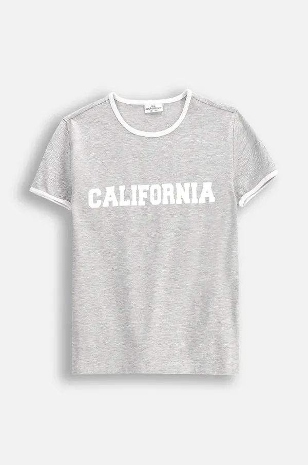 Coccodrillo Otroška kratka majica Coccodrillo siva barva, EVERYDAY GIRL