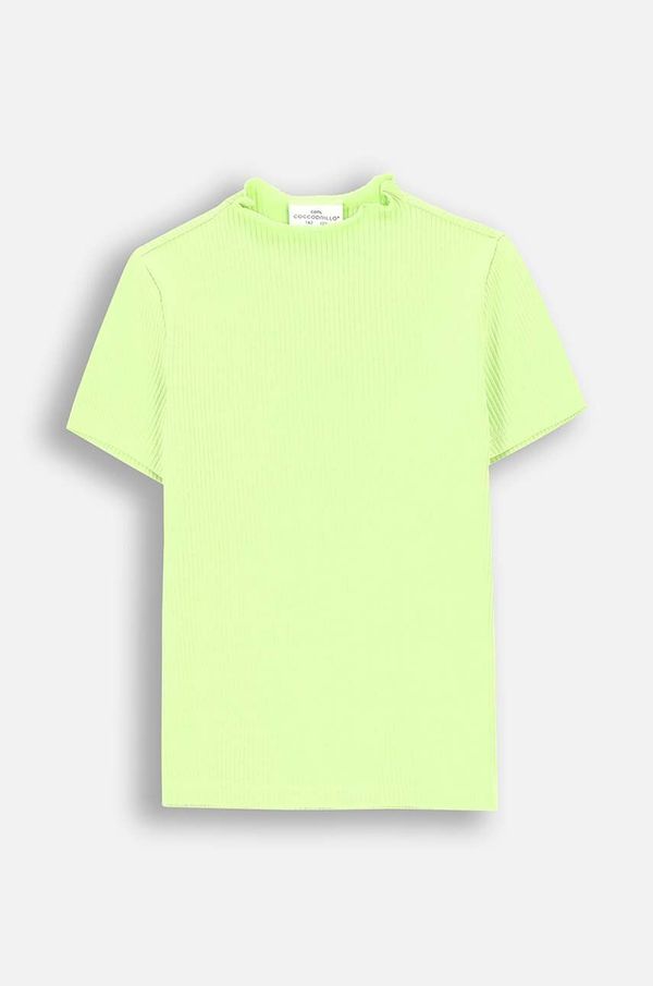 Coccodrillo Otroška kratka majica Coccodrillo zelena barva, ACADEMY GIRL JUNIOR