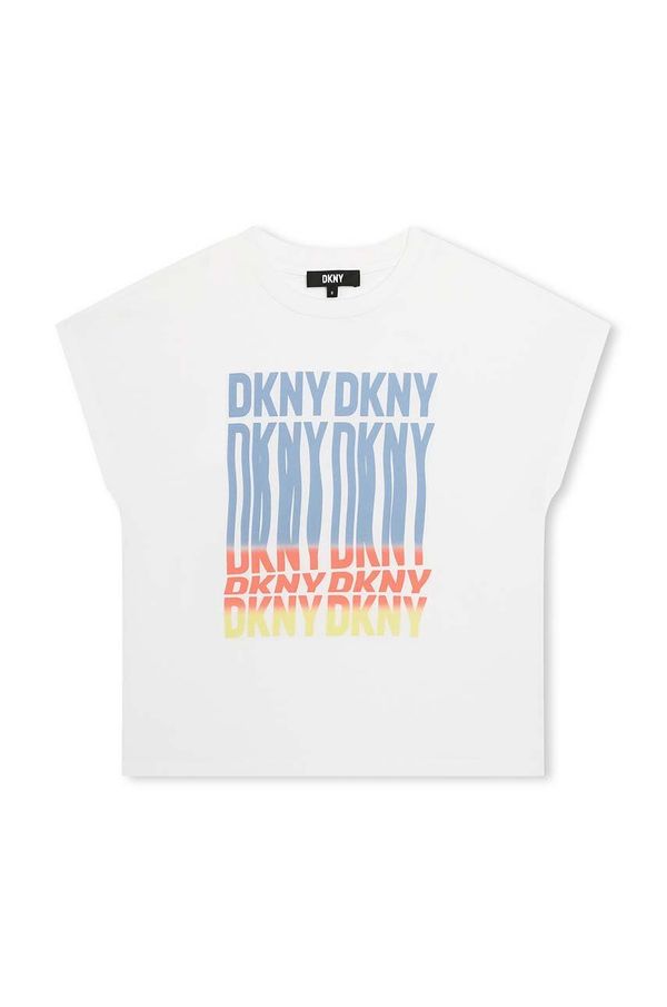 DKNY Otroška kratka majica Dkny bela barva