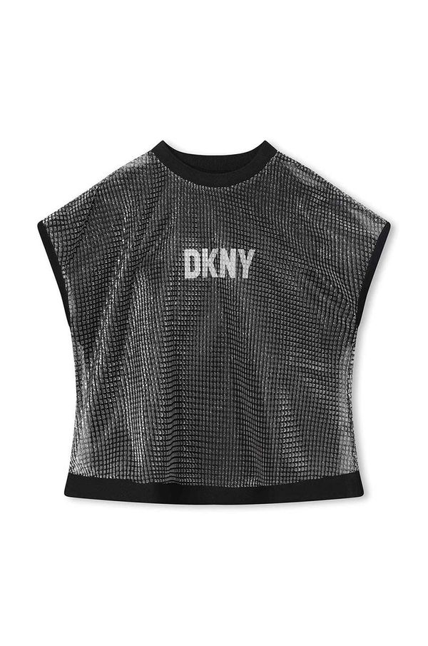 DKNY Otroška kratka majica Dkny siva barva