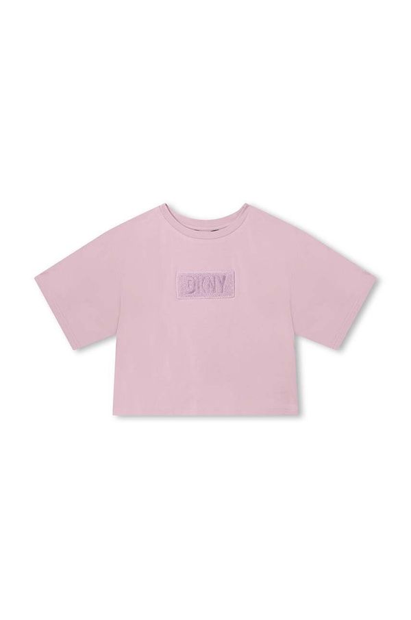 DKNY Otroška kratka majica Dkny vijolična barva