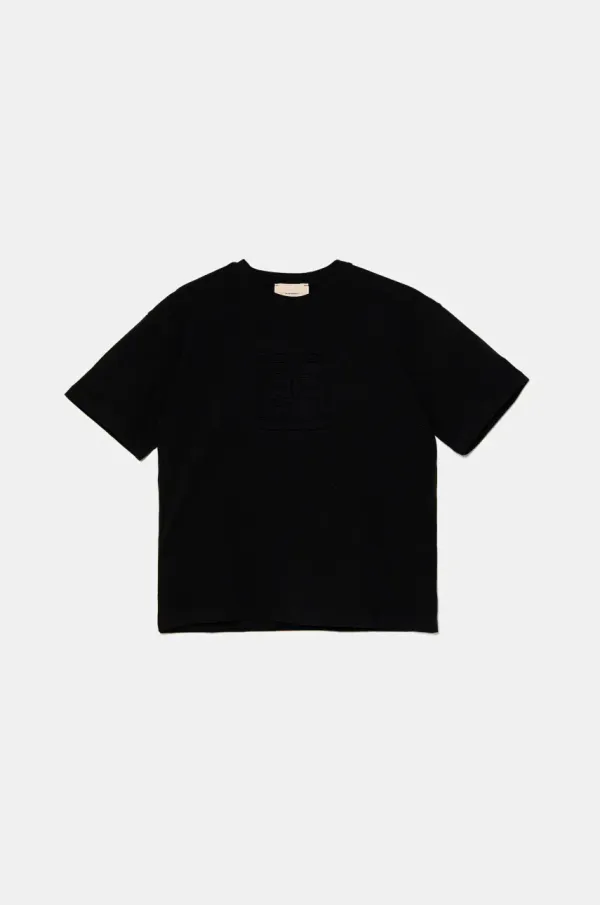 Elisabetta Franchi Otroška kratka majica Elisabetta Franchi črna barva, EFTS233.0.JE006