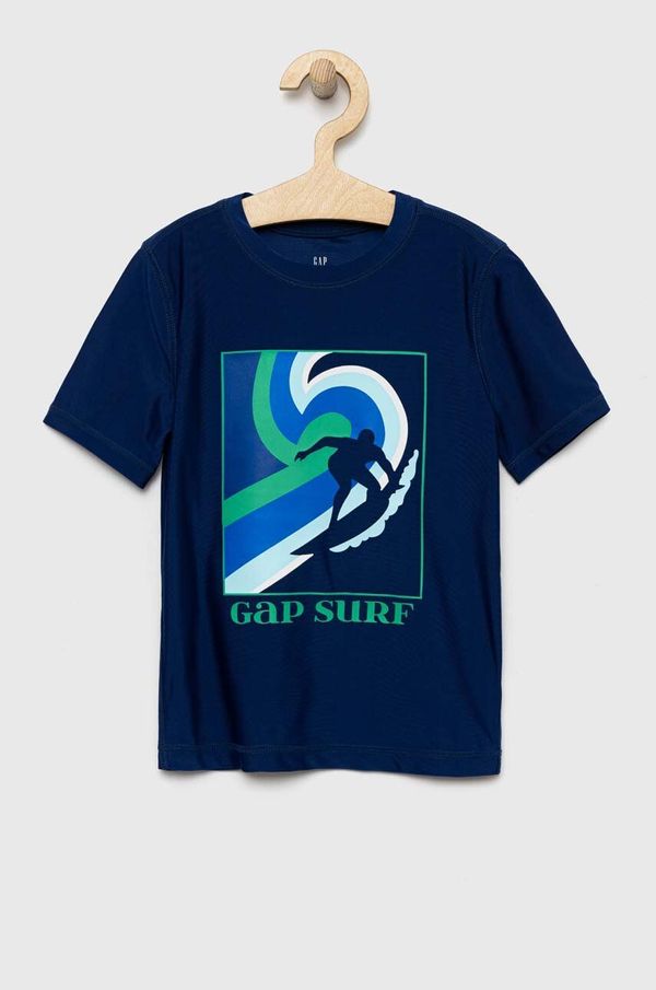 Gap Otroška kratka majica GAP mornarsko modra barva