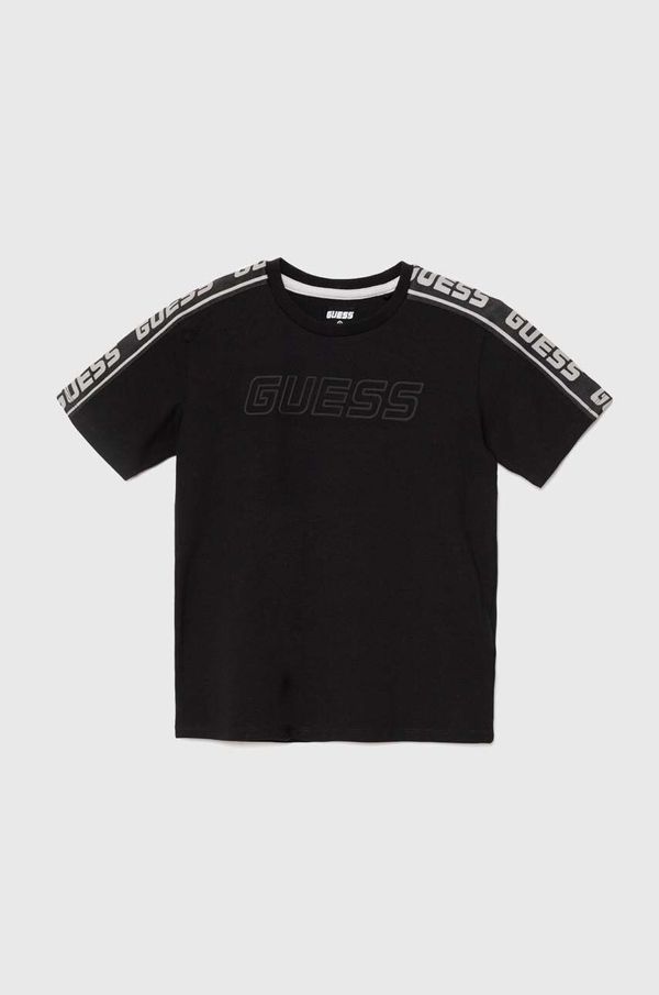 Guess Otroška kratka majica Guess črna barva, L4YI50 J1314