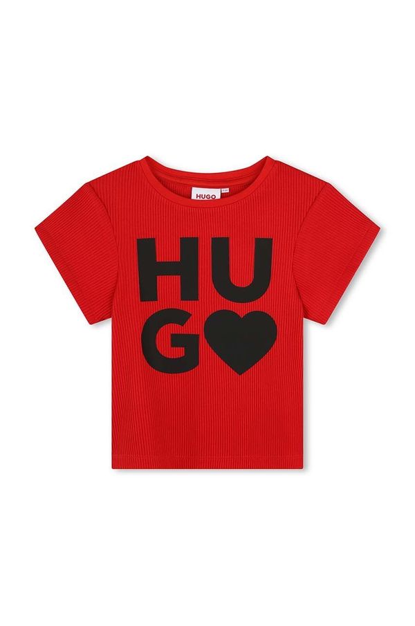 Hugo Otroška kratka majica HUGO rdeča barva