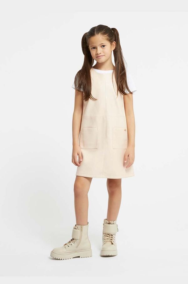 Guess Otroška kratka majica in obleka Guess oranžna barva