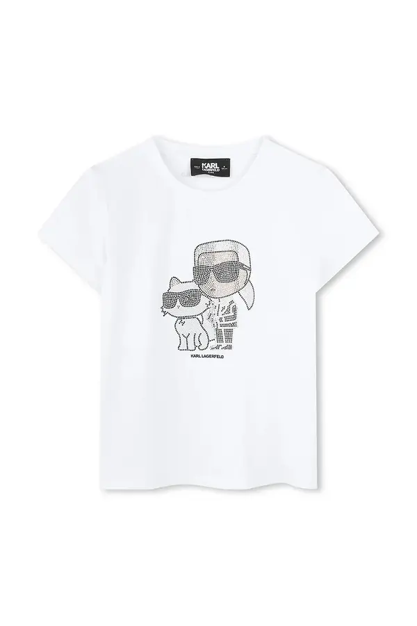 Karl Lagerfeld Otroška kratka majica Karl Lagerfeld