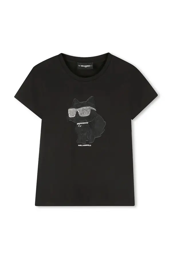 Karl Lagerfeld Otroška kratka majica Karl Lagerfeld