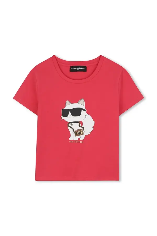 Karl Lagerfeld Otroška kratka majica Karl Lagerfeld