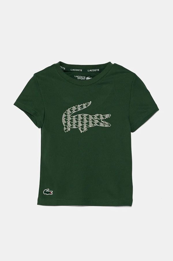 Lacoste Otroška kratka majica Lacoste zelena barva, TJ2497