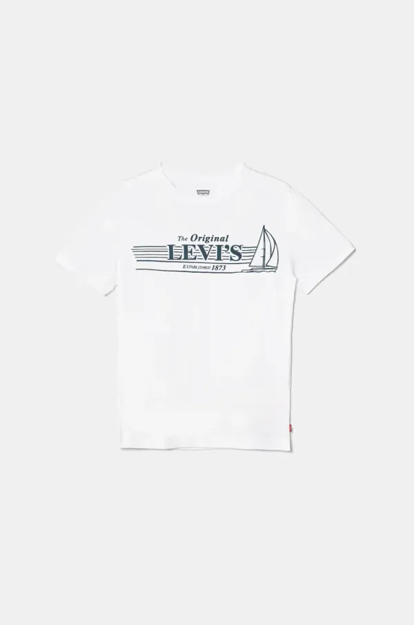 Levi's Otroška kratka majica Levi's MID DAY SAIL TEE bela barva, 9EM283